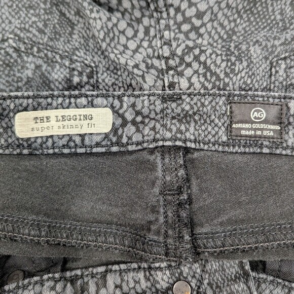 AG The Legging Super Skinny‎ Black Snake Print 28 - Picture 4 of 5